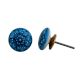 Sky Blue Flower Flat Knob